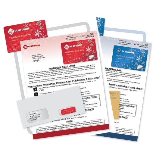 Automotive Holiday Credit Card Mailer